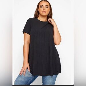 ASOS curve ribbed swing top